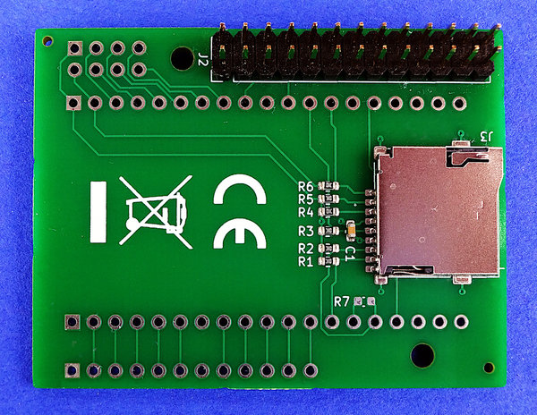 Adapterplatte PiLogger auf ESP32 mit microSD-Halter